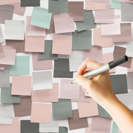 Erasable wallpaper - Greyish pink sticky notes