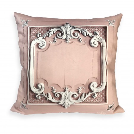 Light pink pastel Haussmann panelling cushion