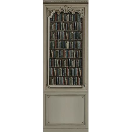 Décor boiserie Haussmannienne bronze bibliothèque 103cm