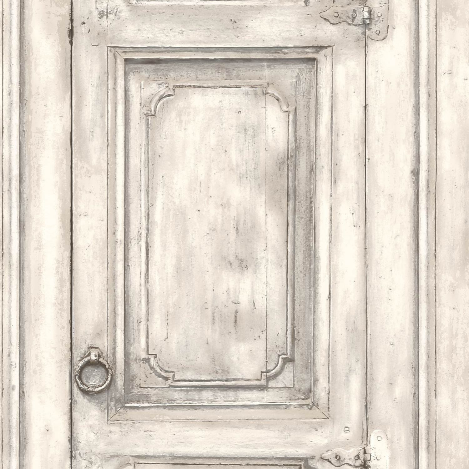Off White Molded Furniture Door Wallpaper