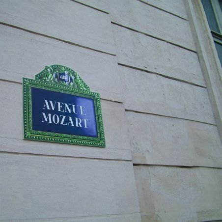 Plaque de rue "Avenue Mozart"
