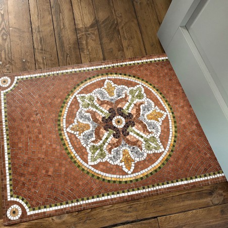 Mosaic vinyl rug Assia