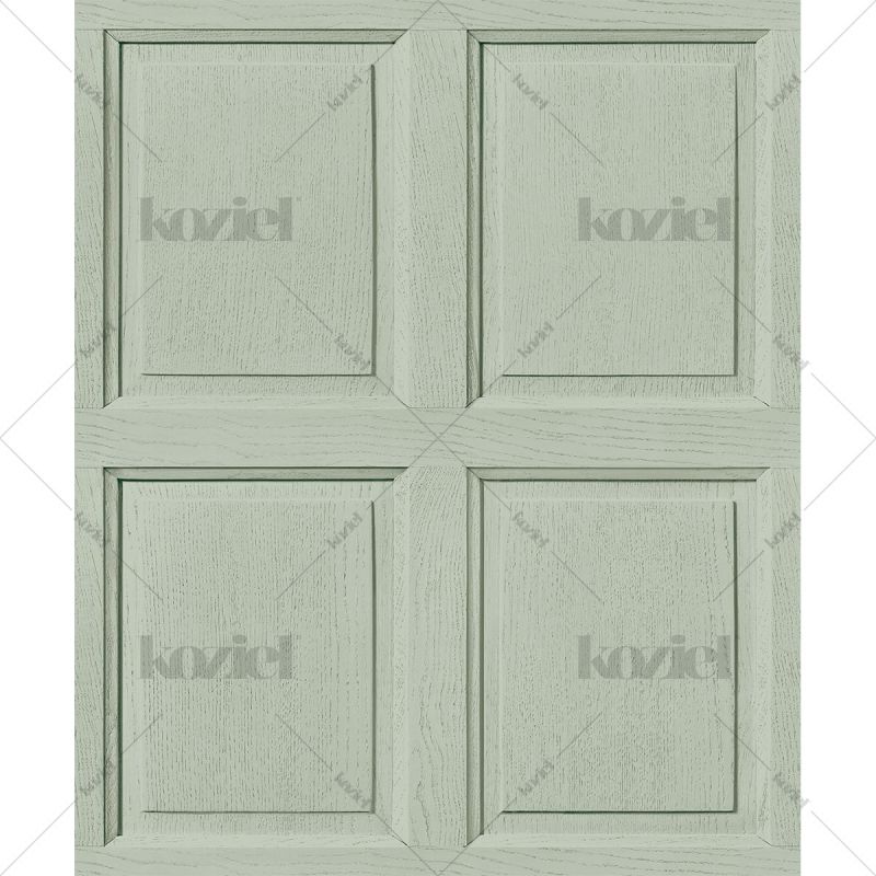 English wood paneling wallpaper - Lovat green