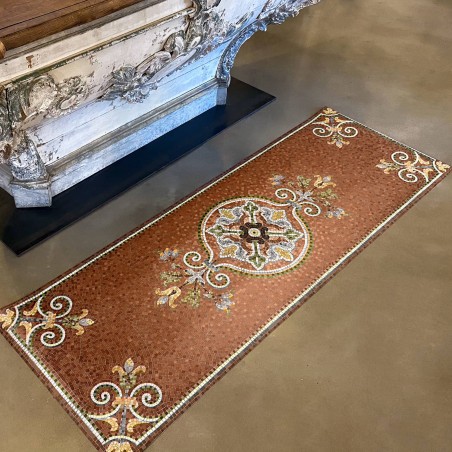Vinyl mosaic rug Assia - runner size