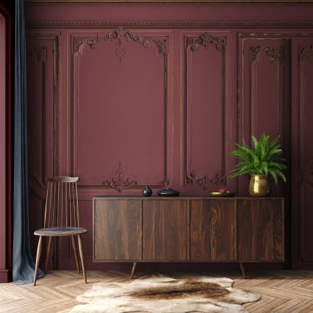 Set of Haussmann wood panels - Burgundy