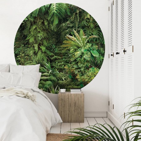Urban jungle round wallpaper - Ø 130 cm