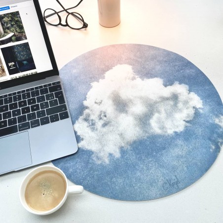 Set de table vinyle rond ciel et nuage