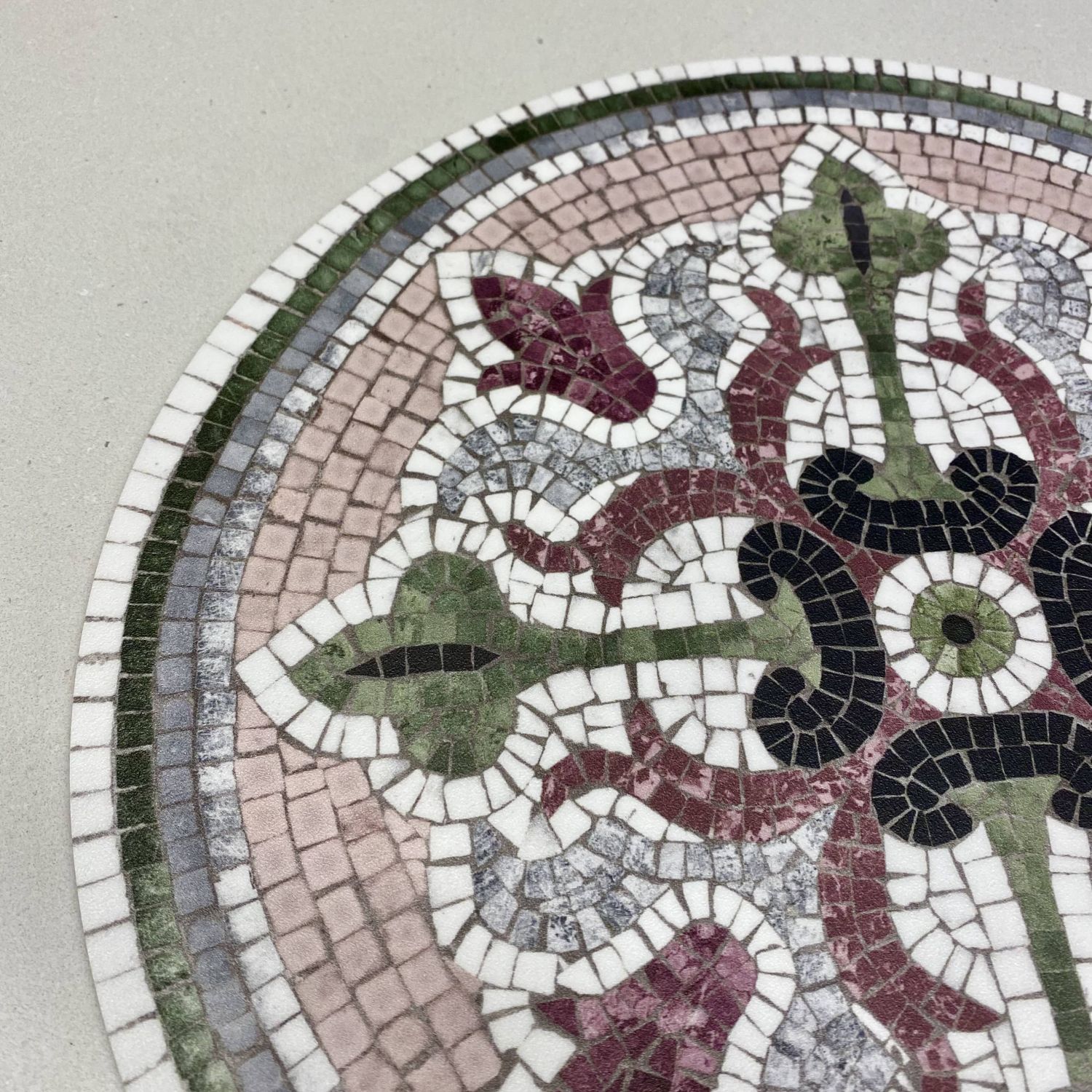 Set de table vinyle rond Mosaique Flora