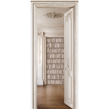 Bookshelves perspective wallpaper
