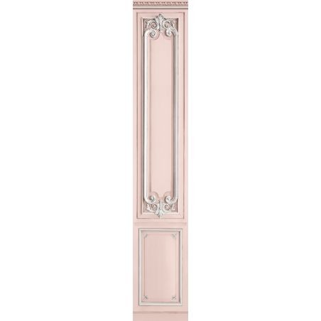 Light pink pastel narrow column with Haussmann panelling 52cm