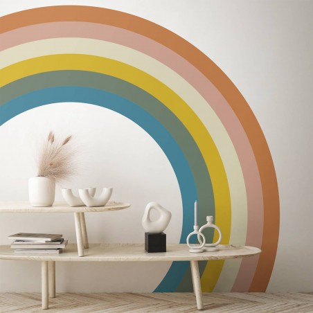Trendy rainbow Paperpaint® mural