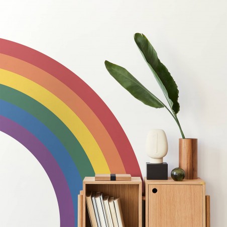 Friendly rainbow Paperpaint® mural
