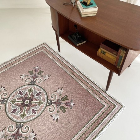 Vinyl mosaic rug Flora - XL Table size