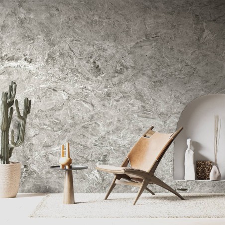 Papier peint panoramique marbre Breccia Oniciata gris clair