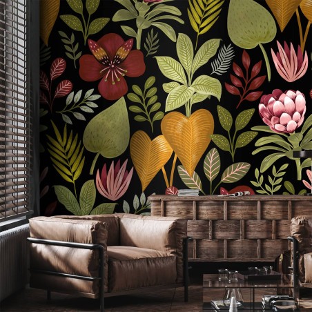 Meira  exotic flowers wallpaper