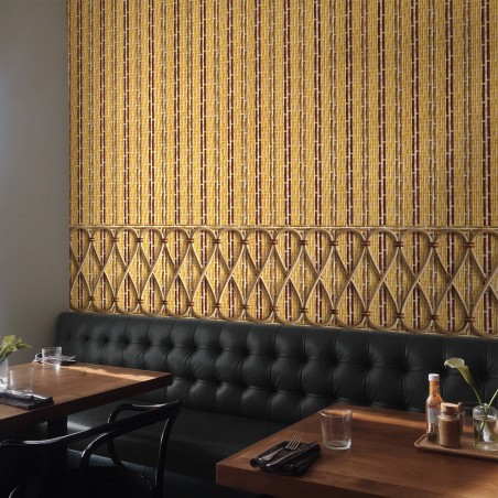 Braided wallpaper by Philippe Model - Straw colour