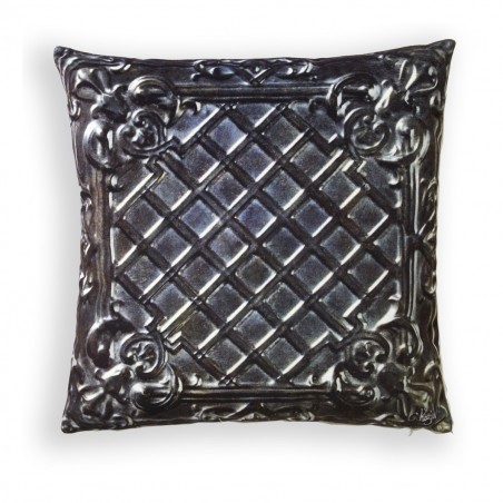 Pickled tin tile cushion (002D)