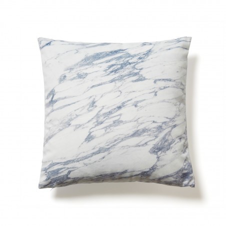White Arabescato marble cushion