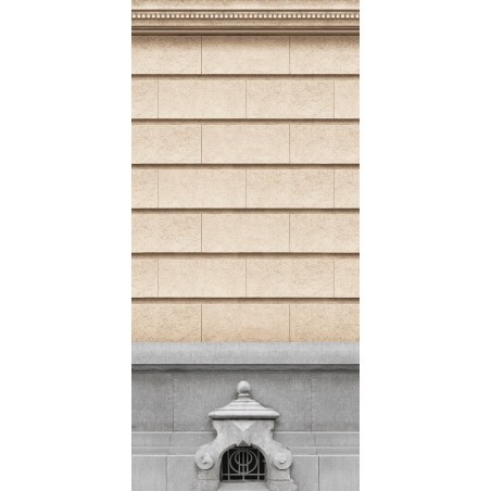Décor façade Haussmannienne mur et soupirail 133cm
