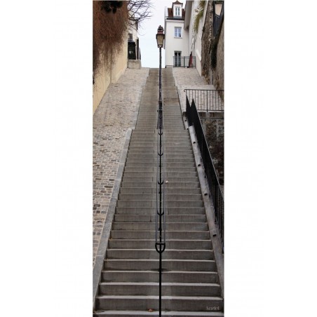 Trompe l'œil pour portes et murs escalier de Montmartre